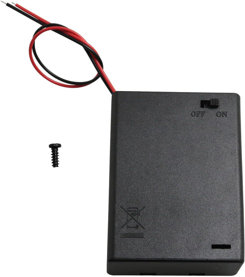 4PCS 4.5V Battery Holder with Switch, 3 AA Battery Holder with Switch and Cover, Battery Holder Case with Wire Leads and ON/Off Switch...