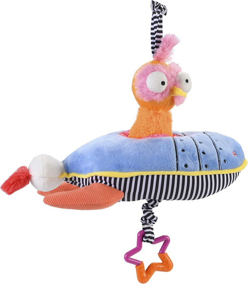 Ollie The Oddball Oddbird Plush Hanging Musical Pull Activity Toy Gender Neutral Fun Funky Cool Baby Toddler Sensory Gift...