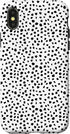 iPhone X/XS Popular Dalmatian Pattern, White w Brush Stroke Black Spots Case...
