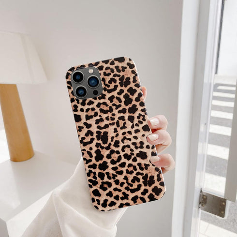 Leopard Cheetah Print Phone Case for iPhone 12 Pro Max 6.7'' Cool Girly Design Soft Flexible Protective Luxury Rubber Gel Back Cover Brown...