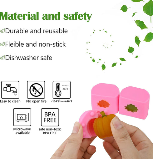 Actvty 3D Pumpkin Silicone Molds, 6 Pcs Half a Pumpkin Chocolate Candy Fondant Mold for Halloween Thanksgiving Fall Baking, Cake Decoration, Soap ...