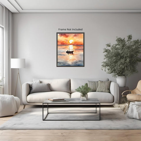 Posterizer 1 pcs- sunrise and sunset-landscape nature scene 3-Landscape & Nature Art-Floral Botanical Art- Decor for Home & Office- unframed wall ...