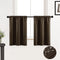 XTMYI Dark Brown Cafe Curtains for Kitchen Set of 2 Pack Insulated Waterproof Short Curtains for Bathroom Small Window,30 Inch Length,Espresso...