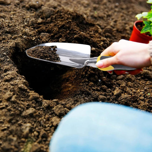 Garden Trowel Hand Shovel for Gardening with Soft Rubberized Non-Slip Handle for Planting, Digging, Weeding, Moving and Smoothing, Gardening Gifts...