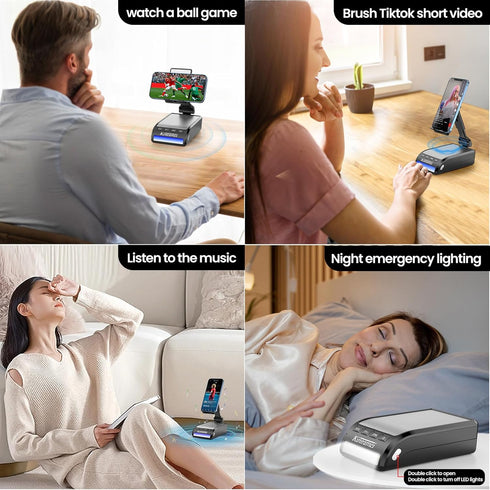 Men Female Dad Festival Gift - Cool Boy Friend Portable Bluetooth Speaker with Phone Stand Wife Kitchen Mens Gadgets Accessories Great Holiday Bir...