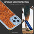 Pure Clear Anti-Scratch Case for iPhone 15 Pro Max Case Print Tooled Prints Brown Leather TPU Phone Case for Men Women Girl boy Funny Living Gift...