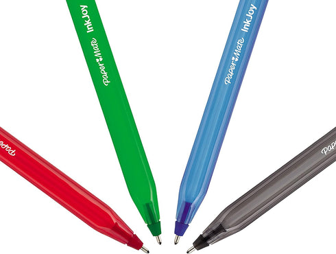 Paper Mate InkJoy 100ST Ballpoint Pens | Medium Point (1.0mm) | Classic Colours | 4 Count...