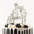 Happy Anniversary Cake Topper Wedding Anniversary Crystal Rhinestone Party Decoration Silver (Silver)...