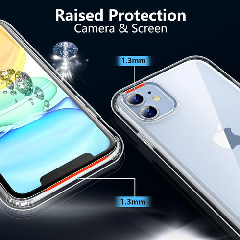 jaroco iPhone 11 Case 6.1-Inch, Non-Yellowing Shockproof Phone Bumper Cover, Anti-Scratch Clear...