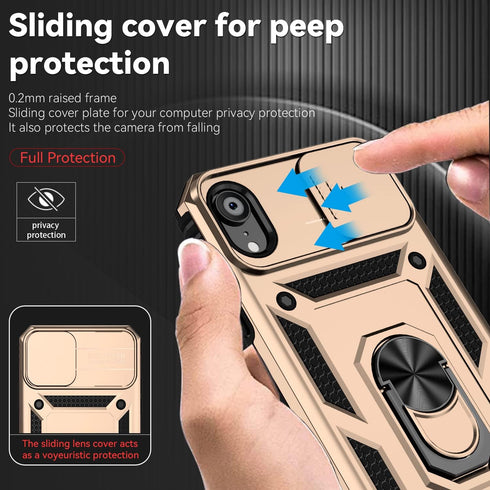Hitaoyou iPhone xr case with Camera Cover,iPhone xr Phone Case, iPhone xr case with Stand Military Grade Shockproof Heavy Duty Protective with Mag...