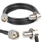 RG58 UHF PL259 Male to SO239 Female Right Angle Bulkhead Mount Cable - 6FT CB Antenna Extension Cable CB Coax Cable for Vehicle Car SUV Truck Two ...