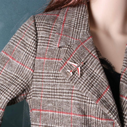 2PCS Airplane Brooch Pins,Red Blue Aircraft Brooch Pin Airplane Model Brooch Cute Plane Pin Brooch for Women Men...