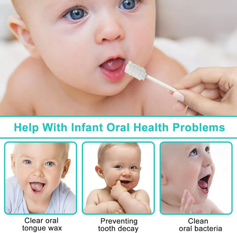 Baby Tongue Cleaner,Disposable Baby Mouth Cleaner, Soft Gauze Toohthbrush Newborn Oral Cleaning Stick Dental Care for 0-36 Month Baby (100)...