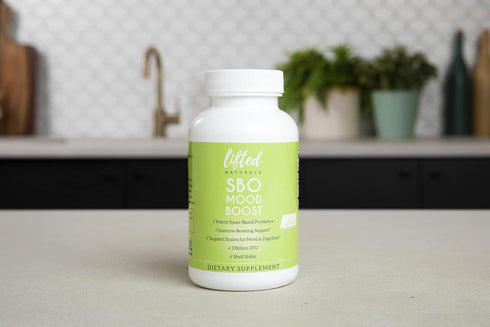 Lifted Naturals Probiotics - SBO Mood Boost Probiotic - Spore/Soil-Based - Digestion & Mood Support - Histamine-Free - Natural Mood Support - 60 D...