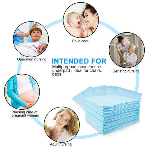 Zdolmy Baby Disposable Changing Pad, 20Pack Soft Waterproof Mat, Portable Diaper Changing Table & Mat, Leak-Proof Breathable Underpads Mattress Pl...