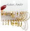 10 Pairs Gold Hoop Earrings Set For Women, Chunky Earring Multipack Hypoallergenic Trendy Big Samll Stud Earring Lightweight Twisted Pearl Ear Pac...