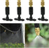 3-Way Atomizing Nozzle with Drip Irrigation Connector Irrigation Nozzle for 1/4-inch Drip Tubing Brass Misting Nozzles Tees for Gardens, Irrigatio...