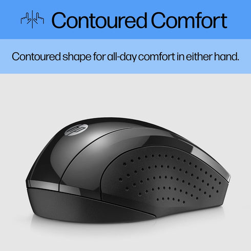 HP Wireless Mouse - Black, 15-Month Battery, 1600 DPI Sensor, Side Grips - For PC/Laptop, Mac, Chromebook...