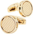 Golden Hollow Out Design Cufflinks for Men Lady In Gift Case Classic Round Men's Cufflinks Jewelry Set for Wedding Anniversary Business Party Even...