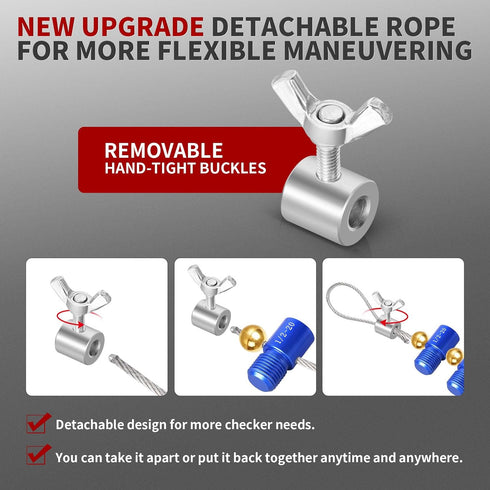 EAWONGEE Nut and Bolt Thread Checker Detachable Nut and Bolt Size Gauge Thread Gauge Suitable for Detecting Fixed Bolts or Threaded Holes in Enclo...