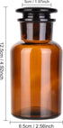 2 Packs 250ml Glass Reagent Bottle,Lab Wide Mouth Reagent Bottle, Glass Bottle With Glass Ground Stopper (Amber)…...