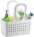 iDesign Portable Plastic Shower Tote Caddy with Handle for College Dorm or Bathroom - White - Made in USA...