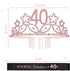 MEANT2TOBE 40 and Fabulous Sash and Tiara Set for Women Forty and Fierce Glitter Sash and Rhinestone Crown - Elegant Accessories for 40th Birthday...