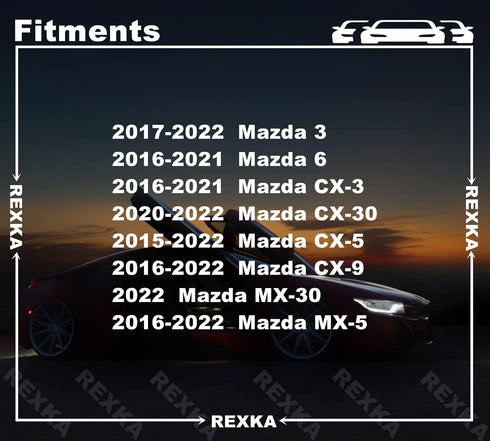 Rexka 30pcs Fender Liner Splash Shield Bumper Cover Clip Fastener Rivet for B45A-56-146A Mazda 3, 5, 6, CX-3, CX-5, CX-9 & MX-5 Miata Toyota Scion...