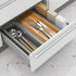 Bamboo Drawer Organizer - Kitchen Drawer Utensil Organizer Office Supplies Desk Organizer Makeup Silverware Tray Flatware Organization 12"*4"*2"...