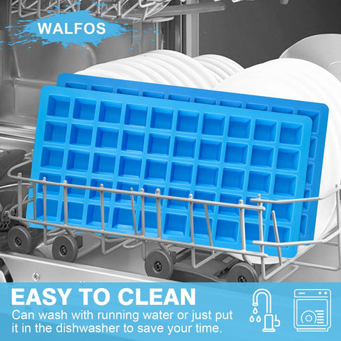 Walfos Square Silicone Molds, Silicone Dog Treat Molds for Baking and Freezing, Non-Stick Food Grade Silicone Baking Molds for Puppy Dog Treats, C...