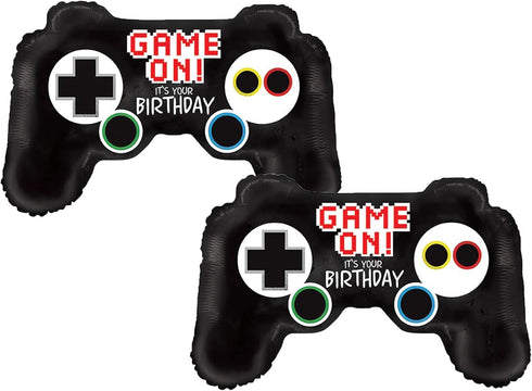 Set of 2 Game On! It's Your Birthday Video Game Controller 36" Foil Party Balloons...