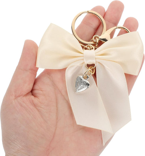 Bow Keychain Ribbon Keychain Charm Bowknot Keyring Bowknot Keychains Bow Bag Charm Decorative Purse Charms for Women...