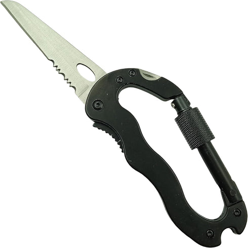 Multitool Carabiner with Folding Knife, EDC Keychain Carabiner Built in Pocket Knives and Screwdriver, Survival Gear for Outdoor Camping Hiking...
