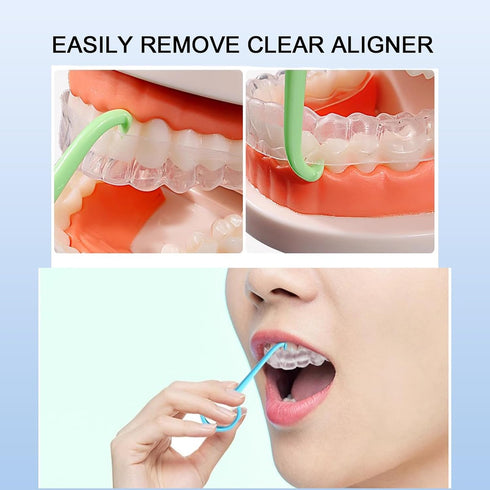 20PCS Aligner Removal Tool,White Clear Aligner RemoverTools for Invisalign Removable Retainers, Aligners,Braces Removal Kit...