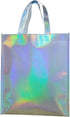 Gesodant Bling Bling Glossy Durable Reusable Medium Non-woven Gift Bag Set Of 5,Shopping Bag,Promotional Bag, Silvery (17.3"X12.6"X4")...
