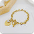 PEAS Fashion Jewelry Bracelet Stainless Steel Heart Link Chain Bracelet...