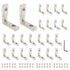 24pcs 2020 Aluminum Extrusion Connector Corner Bracket Joining 2020 Hardware T-Slotted Accessories V-Slot with Screws for 8020 Aluminum Profile 3D...