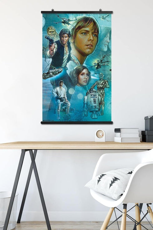 Trends International Star Wars: A New Hope - Celebration Mural Wall Poster, 22.375" x 34", Premium Poster & Clip Bundle...