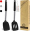2 pack silicone spatula set,Solid & Slotted spatulas silicone heat resistant,turner spatulas for kitchen use,Rubber Spatulas for Fish, Eggs, Panca...