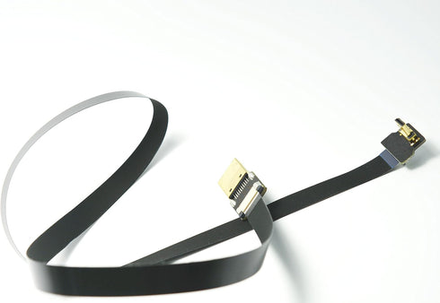 Flat Slim FPV HDMI Cable Micro HDMI Male 90 Degree to Standard HDMI Male Full Size HDMI Normal HDMI Compatible with Gopro Sony Alpha sonyA7RII A7S...