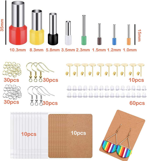 312 PCS Polymer Clay Cutters Set, 24 Shapes Clay Earring Cutters with Earrings Accessories, Clay Pattern Cutting Molds, Plastic Clay Cutters for P...