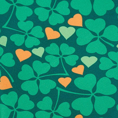 Jacob Alexander Men's Happy Saint Patrick's Day Four-Leaf Clover Hearts Pattern Pre-Tied Zipper Neck Tie - Green...