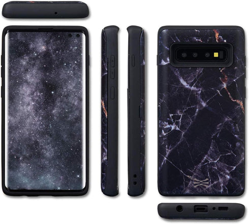TORU CX PRO Case for Galaxy S10 Plus, with Card Holder | Slim Protective Cover with Hidden Credit Cards Wallet Flip Slot Compartment Kickstand | I...