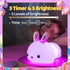 One Fire Night Light for Kids Room, Timer Baby Toddler Nursery Animal Battery Remote Kawaii Night Lamp, Cute Decor Easter Bunny Gift/ Basket Stuff...