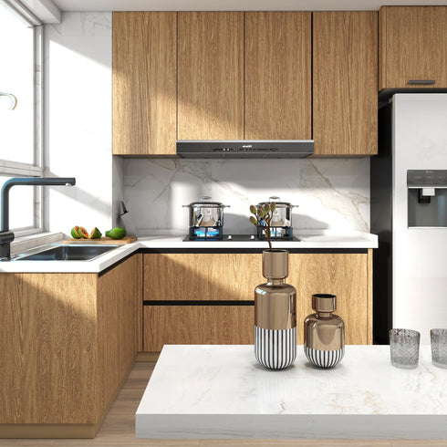DUUEIHHUER Wooden Wallpaper Removable Wallpaper Upgrade Thickened Waterproof Wallpaper Self-Adhesive Contact Paper Suitable for Wall Kitchen Count...