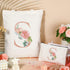 Sanwuta 2 Pcs Initial Canvas Tote Bags Wedding Gift Floral Letter Travel Cosmetic Bags Monogrammed for Woman Wedding...