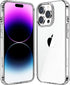 JJGoo Compatible with iPhone 14 Pro Max Case Clear, Non-Yellowing Shockproof Phone Case for 14 Pro Max, Slim Anti-Scratch Hard PC Back Protective ...