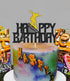 Glitter Happy Birthday Skateboard Cake Topper for Extreme Skateboard Sport Skateboarding Graffiti Theme Birthday Party Cake Decorations...