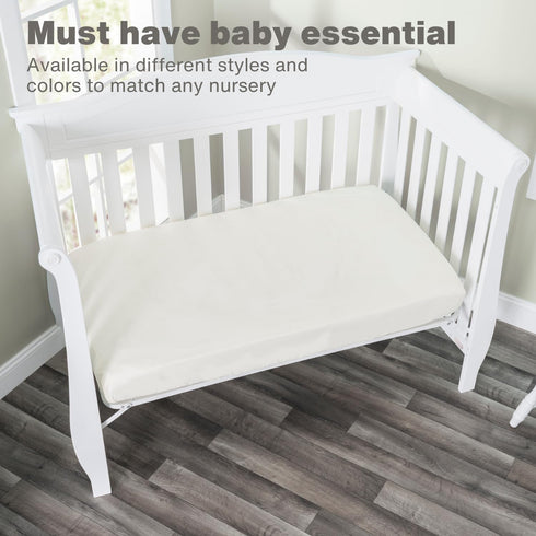 Everyday Kids Fitted Crib Sheet, 100% Soft Breathable Microfiber Baby Sheet, Fits Standard Size Crib Mattress 28in x 52in, Beige Nursery Sheet...