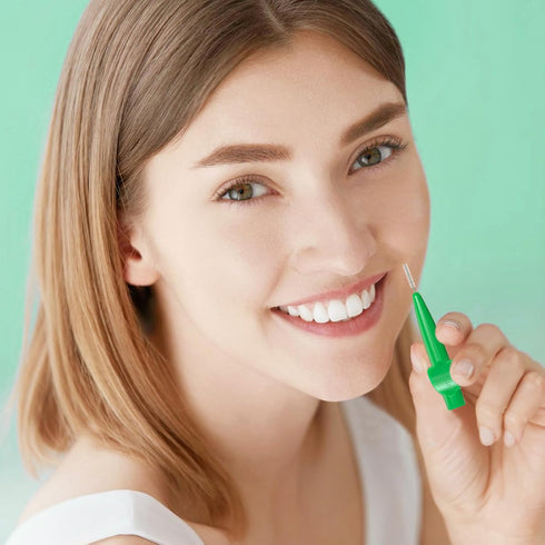 12 Pcs Interdental Brush for Braces, Reusable Dental Brush for Teeth Cleaning Soft Flexible Bristles Dental Picks (0.8mm)...